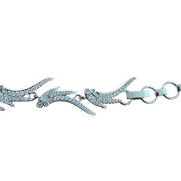 Kendra Scott CLEO Rhodium Collar Choker Necklace with Pave Crystal CZ NWOT - Picture 3 of 9